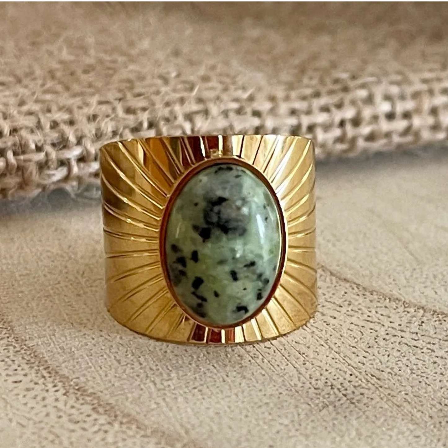 African Turquoise Feature Ring