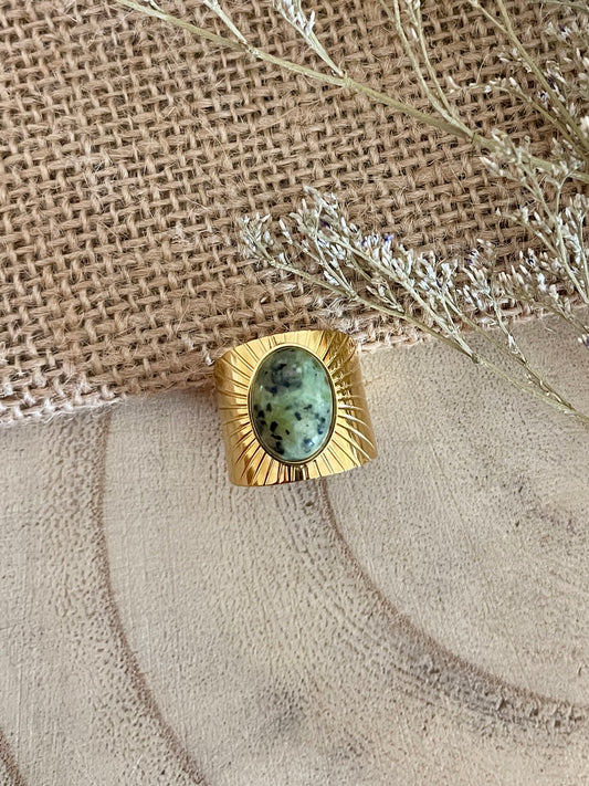 African Turquoise Feature Ring