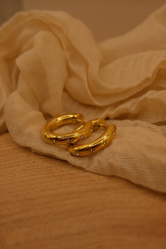 Celeste Chunky Hoops