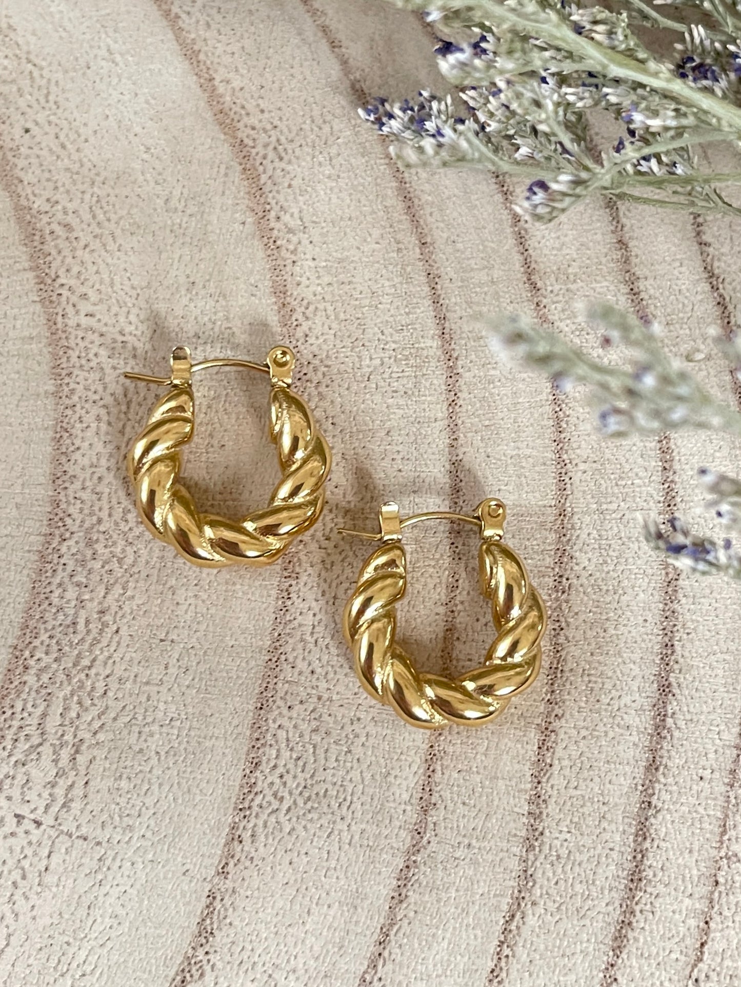 Twisted Hoop Earrings
