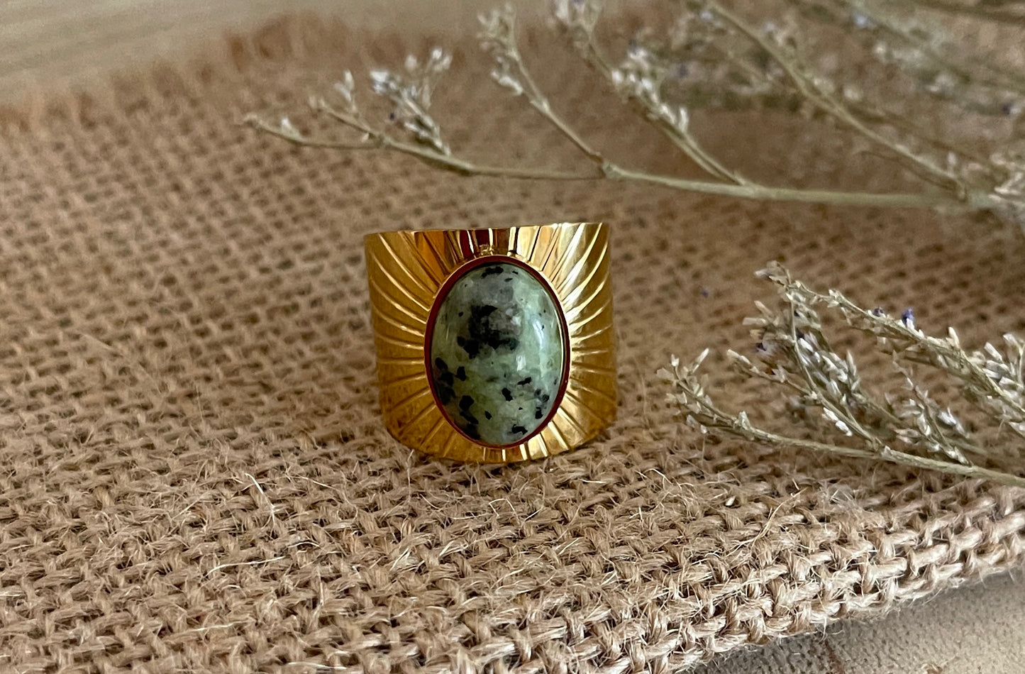 African Turquoise Feature Ring