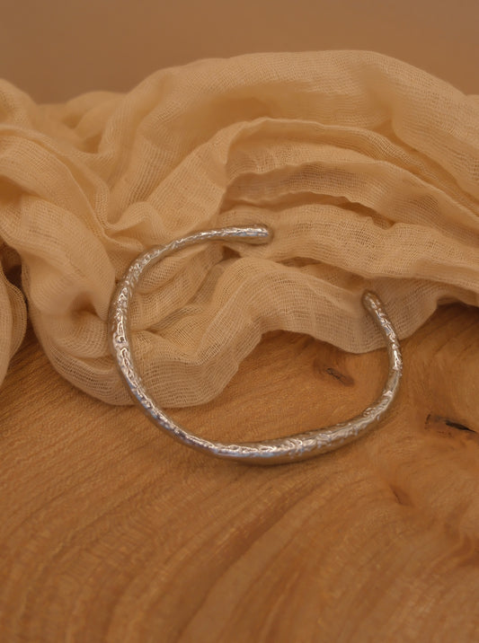 Silver: Jasmine Bangle