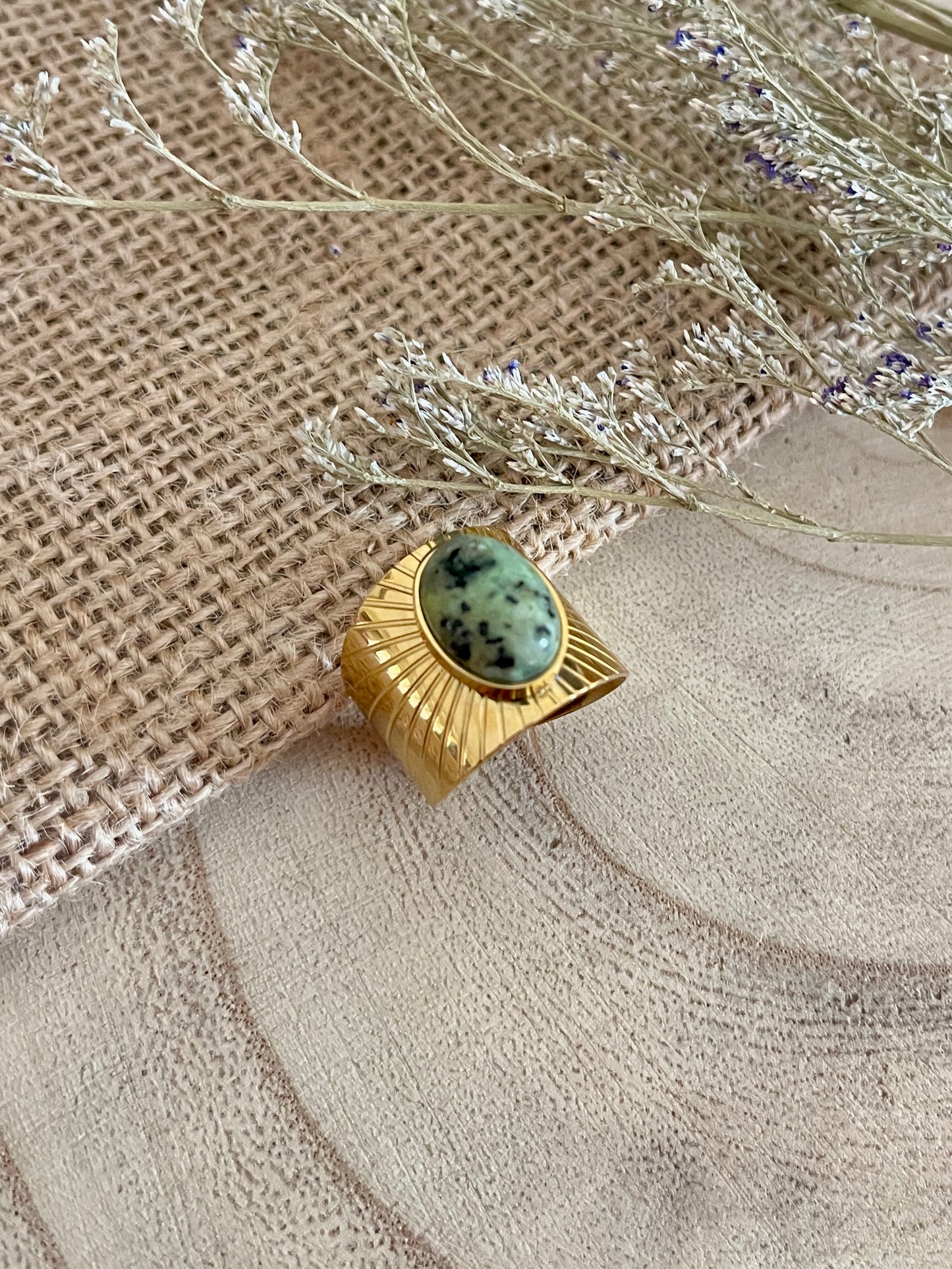 African Turquoise Feature Ring