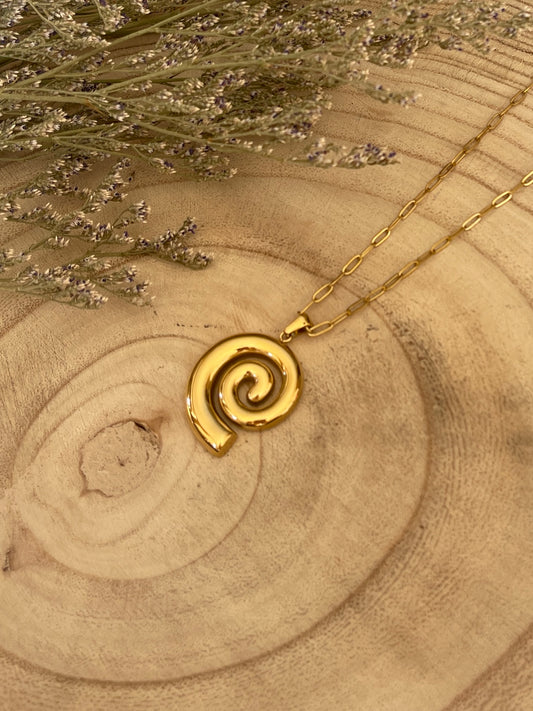 Chunky Swirl Pendant Necklace