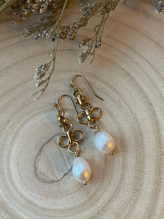 Autumn Pearl Dangle Earrings