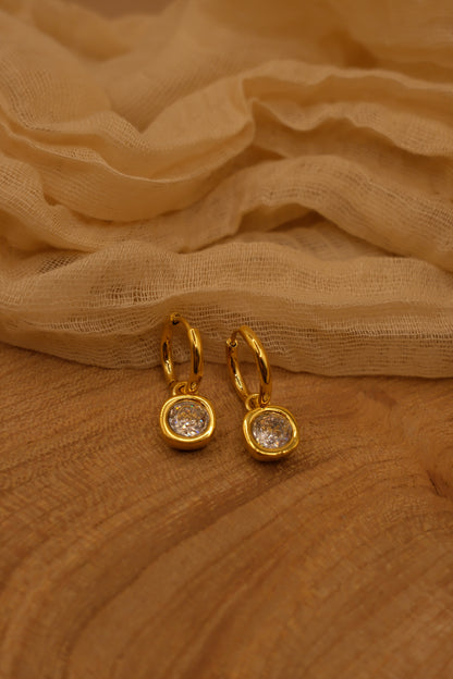 Clara Dangle Hoop Earrings