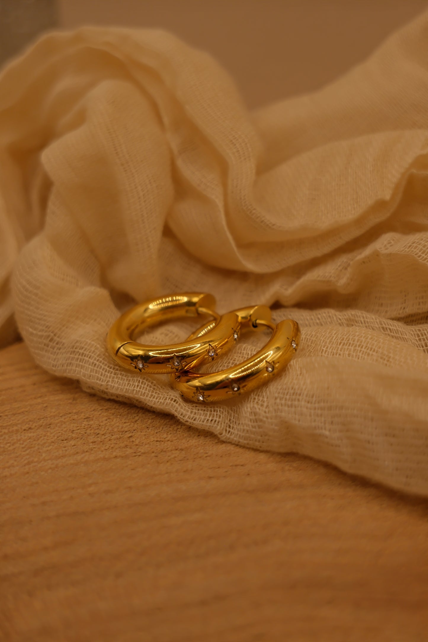 Celeste Chunky Hoops