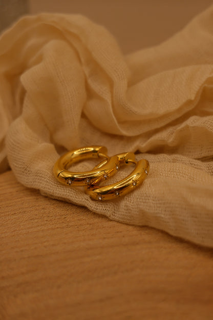 Celeste Chunky Hoops