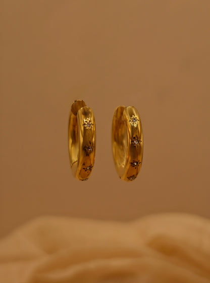 Celeste Chunky Hoops