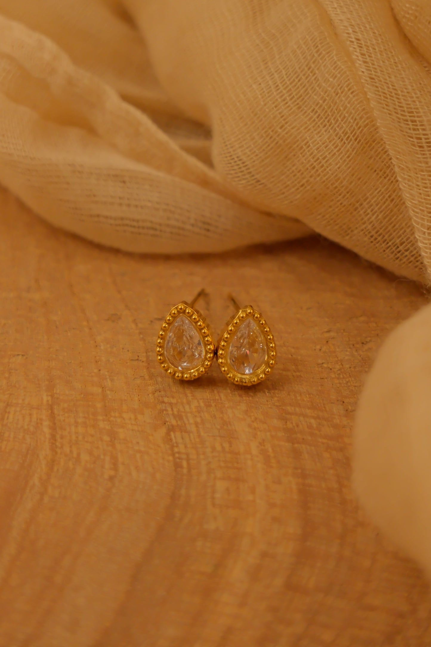 Clara Teardrop Studded Earrings