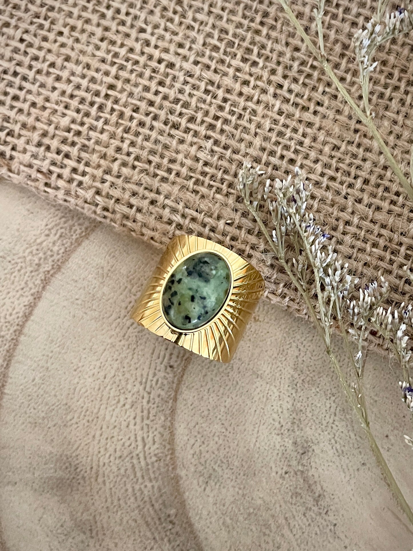 African Turquoise Feature Ring