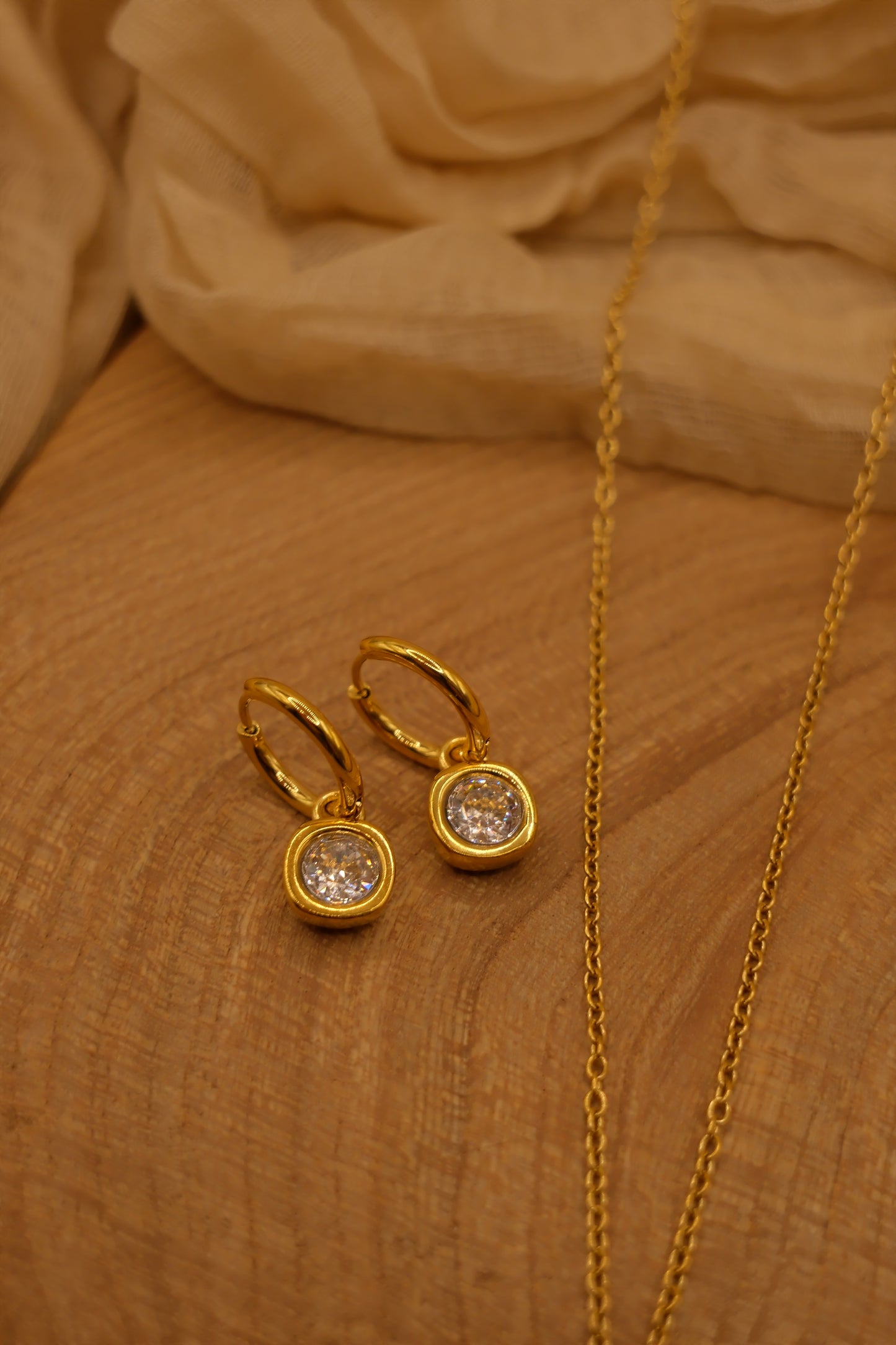 Clara Dangle Hoop Earrings