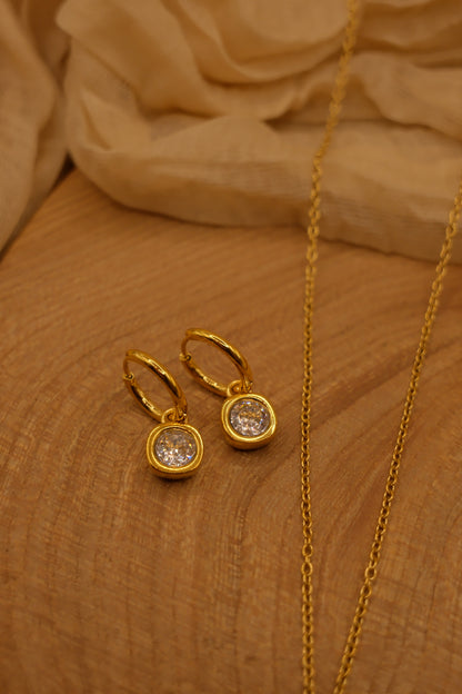 Clara Dangle Hoop Earrings