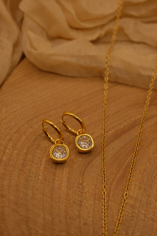Clara Dangle Hoop Earrings
