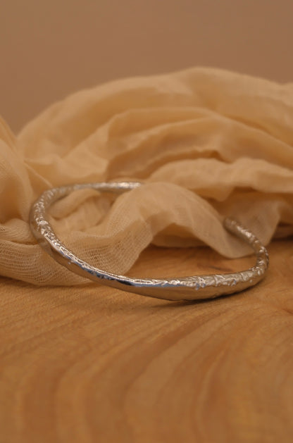 Silver: Jasmine Bangle