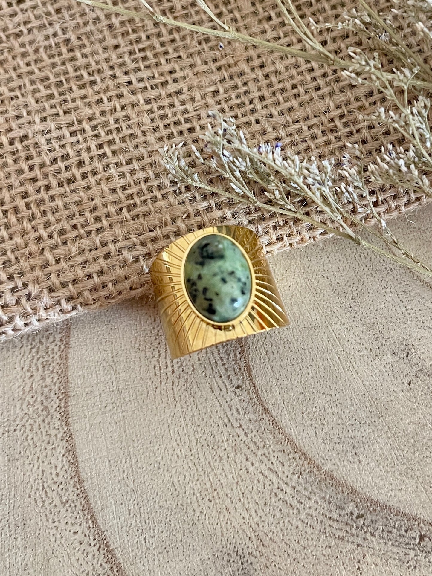 African Turquoise Feature Ring