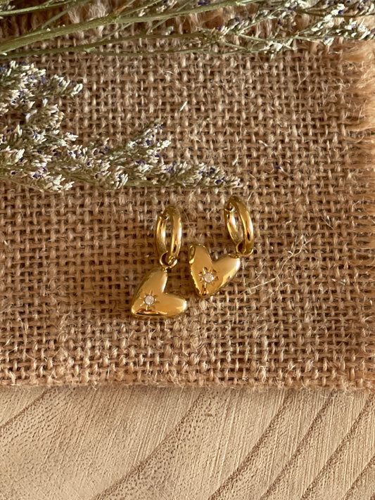 Dangle Heart Earrings