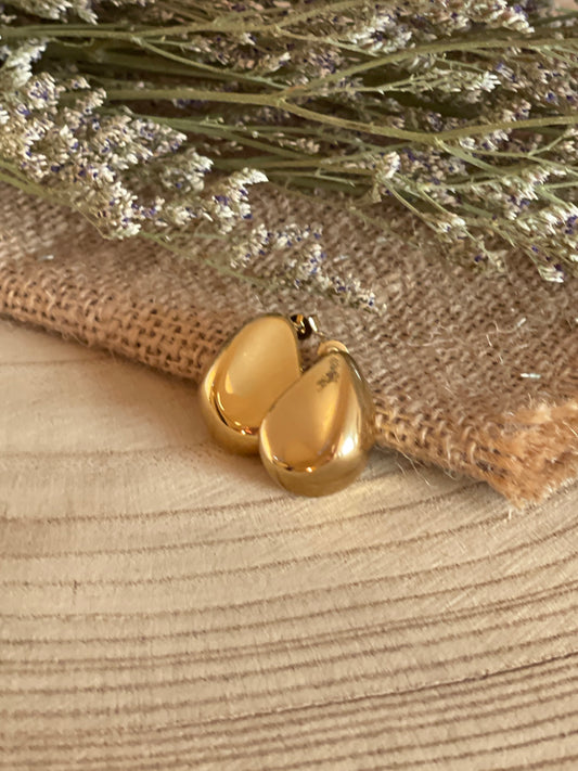 Irregular Teardrop Earrings | 18K Gold Plated Stainless Steel