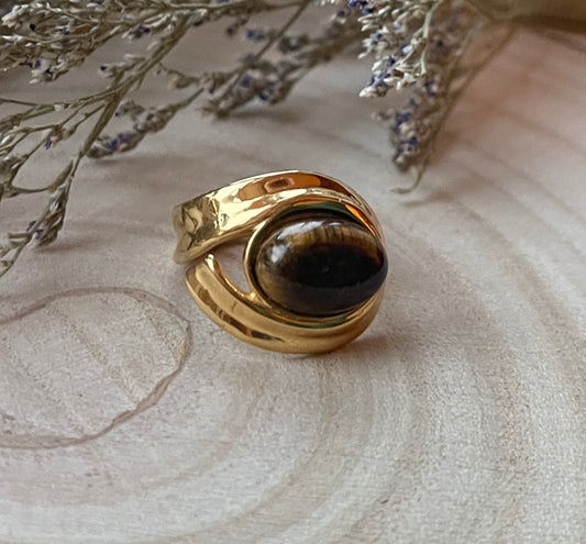 Vintage Chunky Tigers Eye Ring