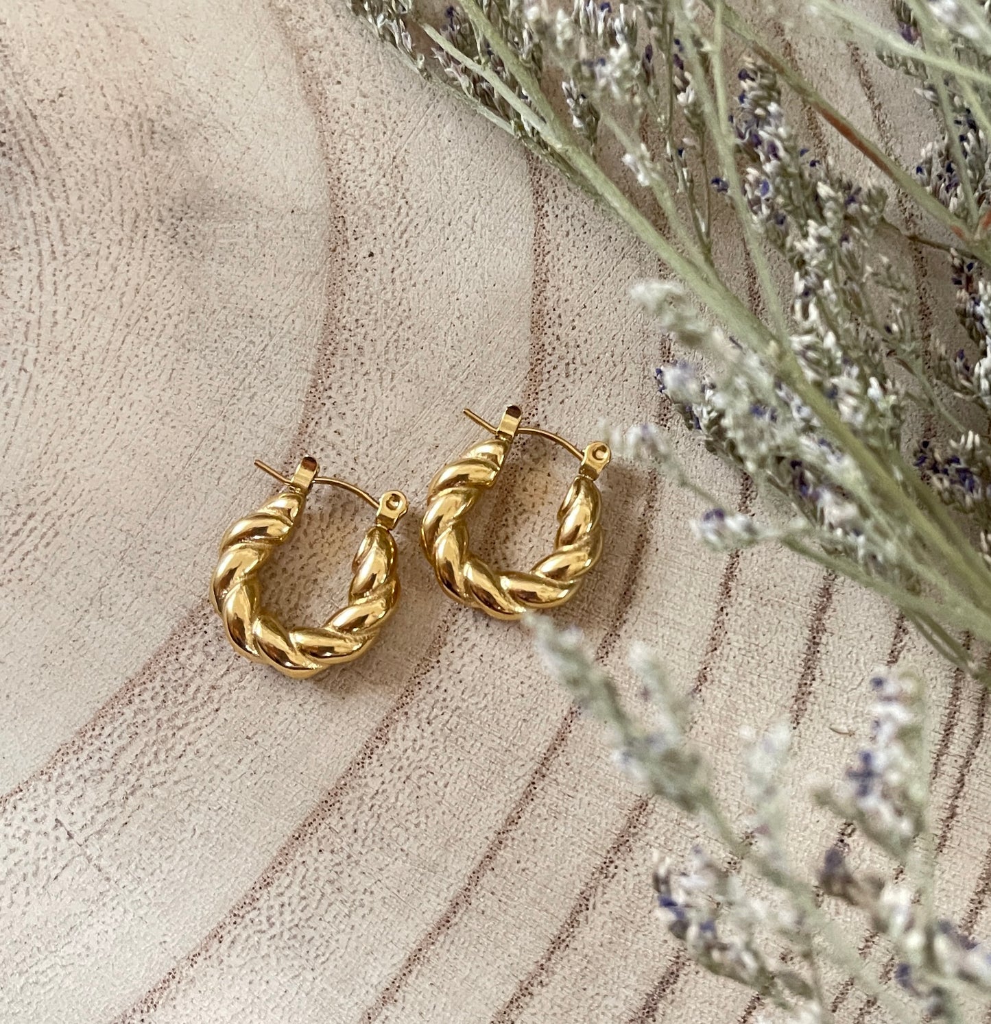 Twisted Hoop Earrings